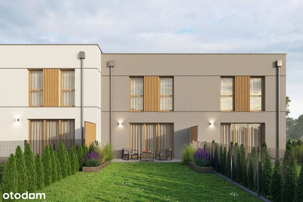 Nowoczesny dom szeregowy z ogródkiem i garażem-8