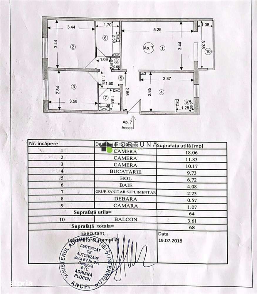 Apartament 3 camere , etaj intermediar - Astra-16