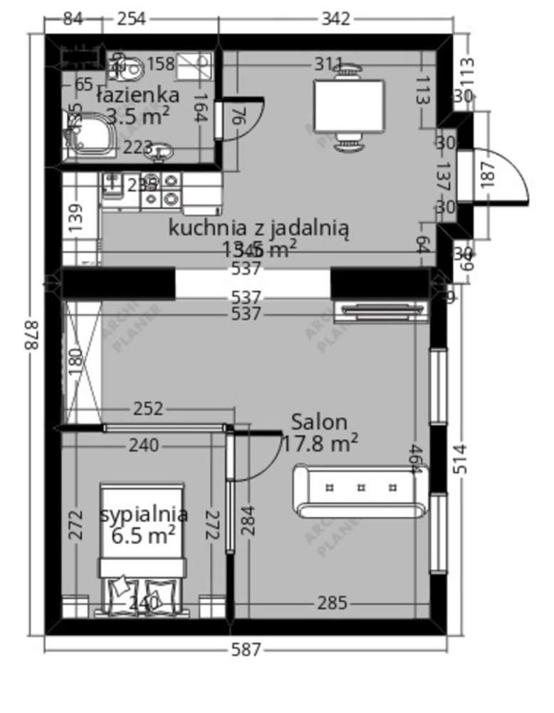Zaciszne i przestronne mieszkanie w ścisłym centrum  42 m2-7