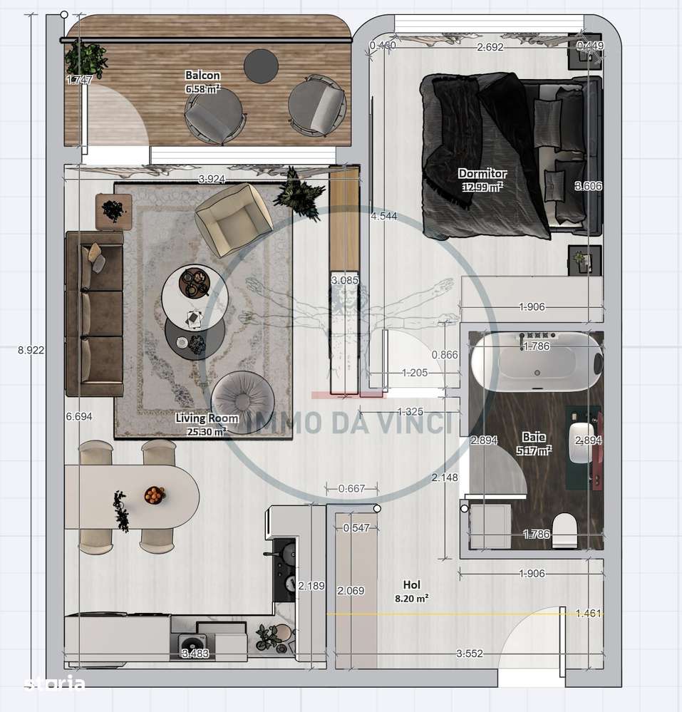 Apartament de vanzare 2 camere 57mp 2550 EUR-MP-11