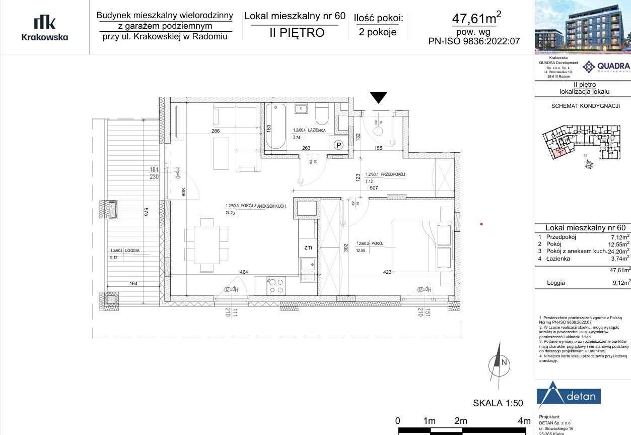 KRAKOWSKA | mieszkanie 2-pokojowe | M60 - Pełny obrazek: 2/9