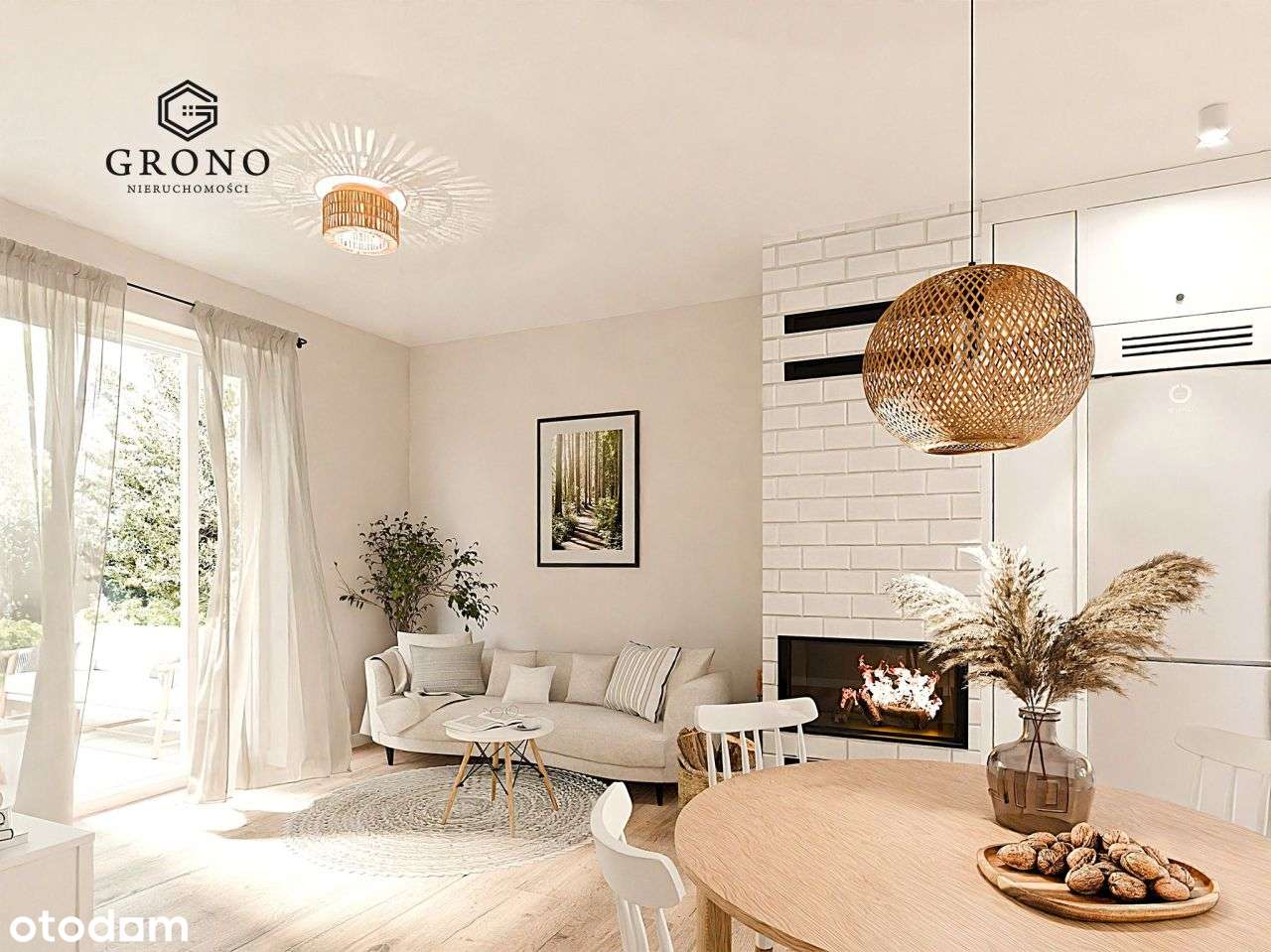 Szeregówka przy lesie, 4 pokoje + kominek!-2