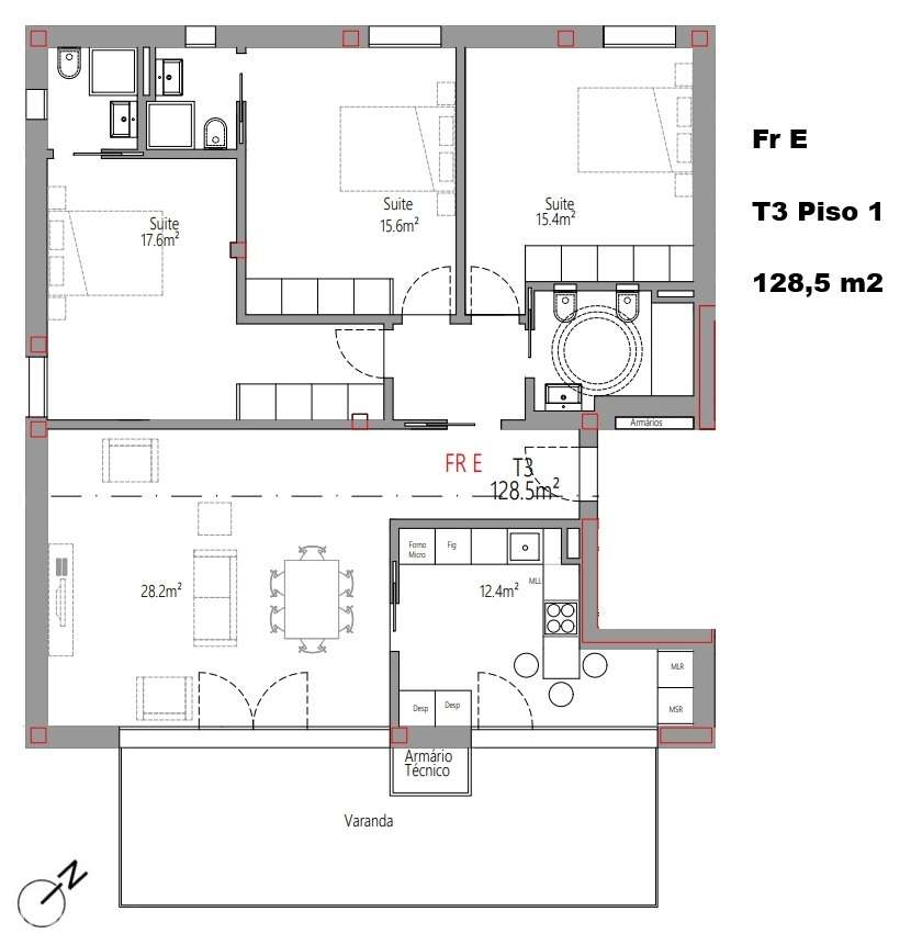 Apartamento T3 - Santa Clara - Coimbra/Venda - Grande imagem: 3/5
