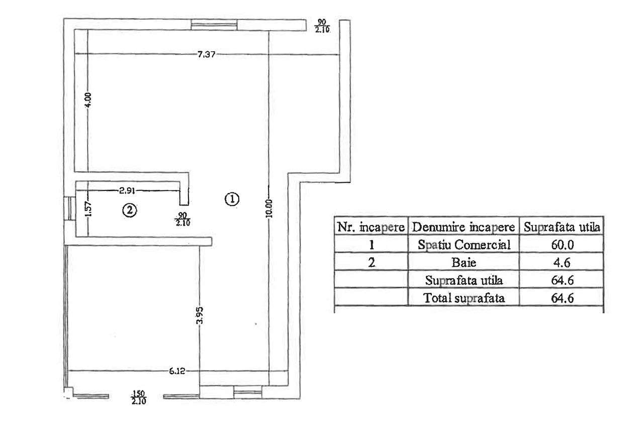 TAXE ZERO NOTAR ASTORIA RESIDENCE Spatiu comercial 64 m Lunca Cetatuii - Imagine principală: 3/14