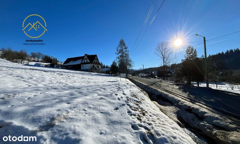 Budowlana z dostępem do drogi 17 km od Zakopanego