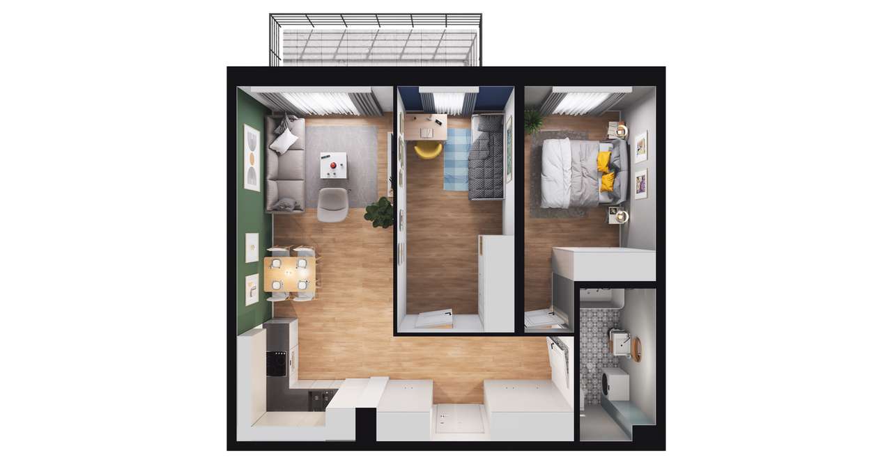 Apartamenty Balonowa  | mieszkanie 3-pok. | 8 - Pełny obrazek: 3/9