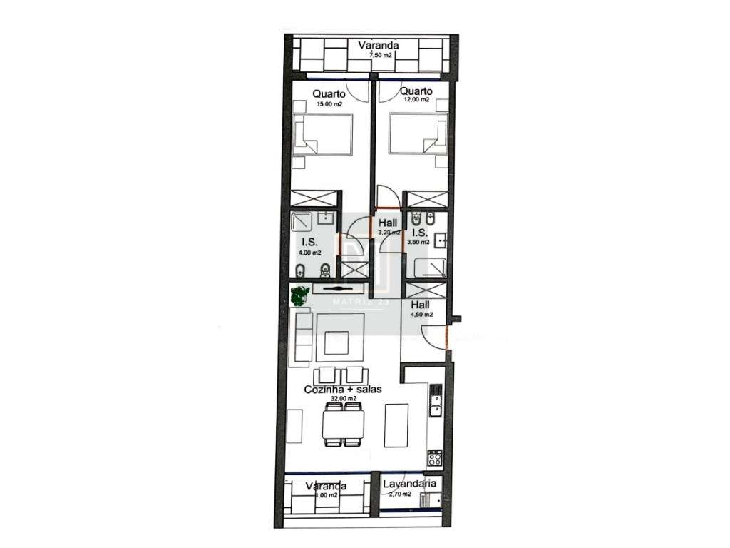 APT T2 | 2 VARANDAS | 2 LUGARES DE GARAGEM | PAÇOS DE FERREIRA-14