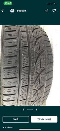 Jante Bmw Seria 5 F10/F11 cu cauc 245/45/R18 iarna dot 2015 4-5 mm 8jx18 îs30 runflat - 8