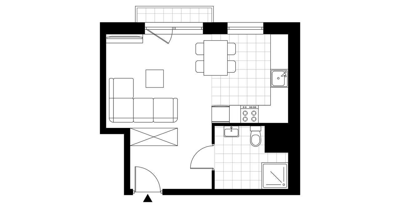 1-pokojowe mieszkanie 29m2 + balkon Bez Prowizji - Pełny obrazek: 3/8