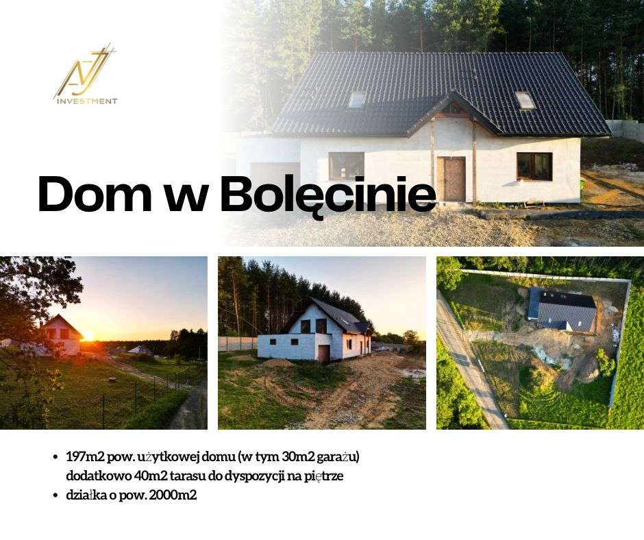 DOM 197m2 BOLECIN POMPA CIEPŁA, Ogrzewanie podłogowe 20ar działki-1