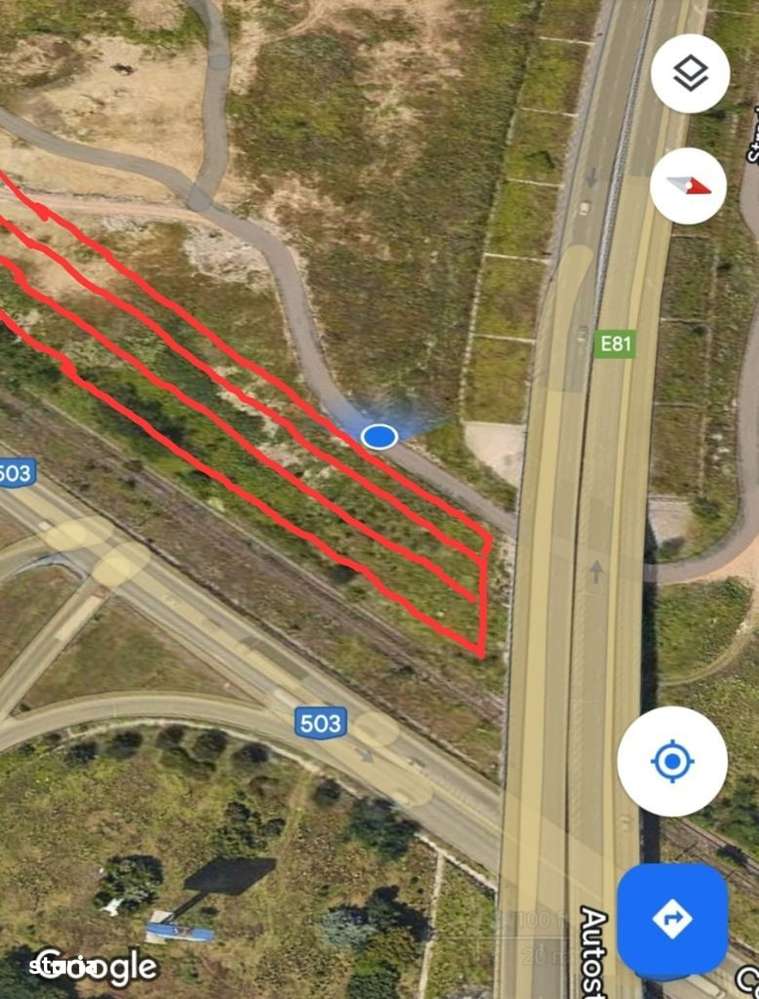 Catelu/ Ilfov/ Teren Autostrada A2 -Pod Centura 15.000 mp - Imagine principală: 2/3