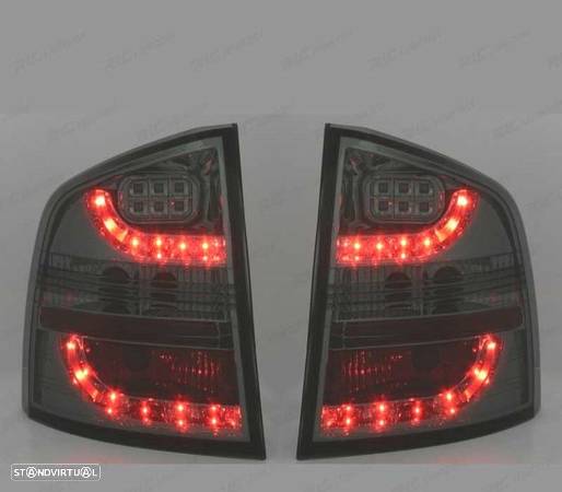 FAROLINS TRASEIROS LED PARA SKODA OCTAVIA KOMBI 05-13 CROMADO ESCURECIDO - 3