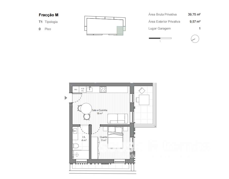 Apartamento T1 Venda em Leiria, Pousos, Barreira e Cortes,Leiria - Grande imagem: 4/17