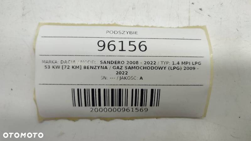 PODSZYBIE KOMPLET DACIA SANDERO 2008 8200825457 - 4