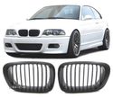 GRELHAS FRONTAIS EM PRETO MATT PARA BMW SERIE3 E46 COUPE 99-03 CABRIO 00-03 - 1