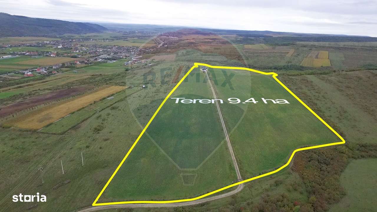 Teren 9.4 ha extravilan + casa 230 mp, COMISION 0%-0