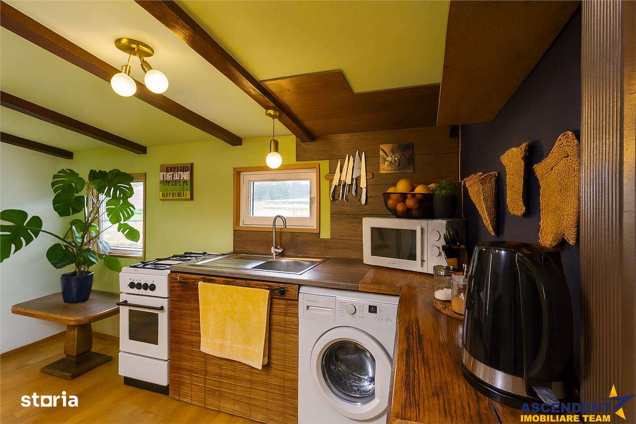 FILM&3D!Cabana cu autenticitate, mobilata,utilata,teren700mp,sera,Podu - Imagine principală: 5/14