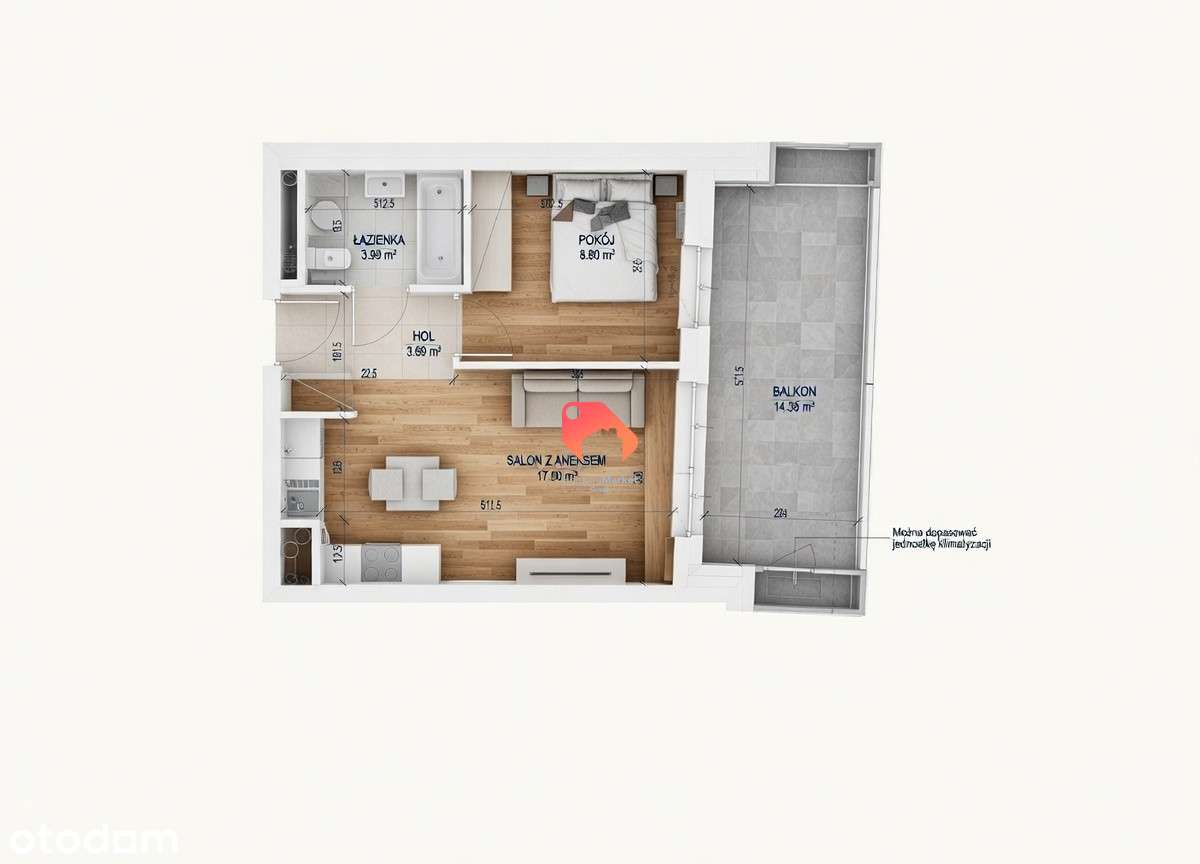 2 pokoje-widok na Balaton-park-7 piętro Bez Pcc-2