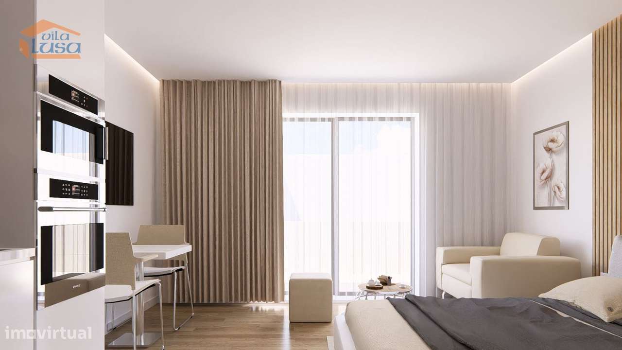 T0 Novo em Vilar de Paraiso, com varanda e lugar de garagem-5