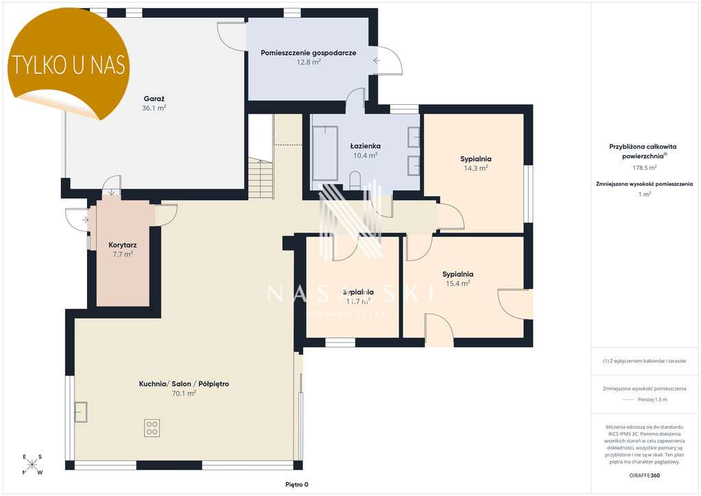 Dom parterowy 283 m2 z dużym ogrodem Stronno-12