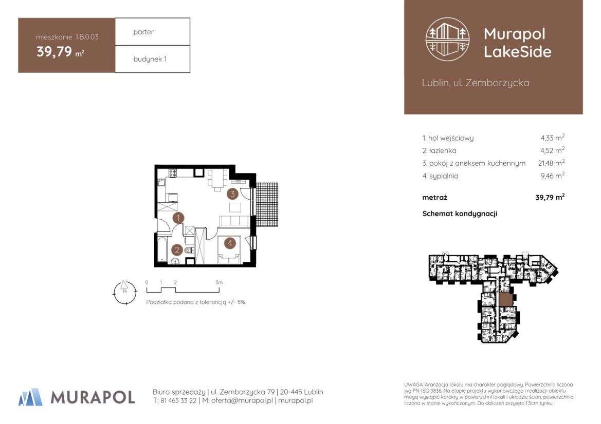 2-pokojowe mieszkanie 39m2 Bezpośrednio - Pełny obrazek: 2/6