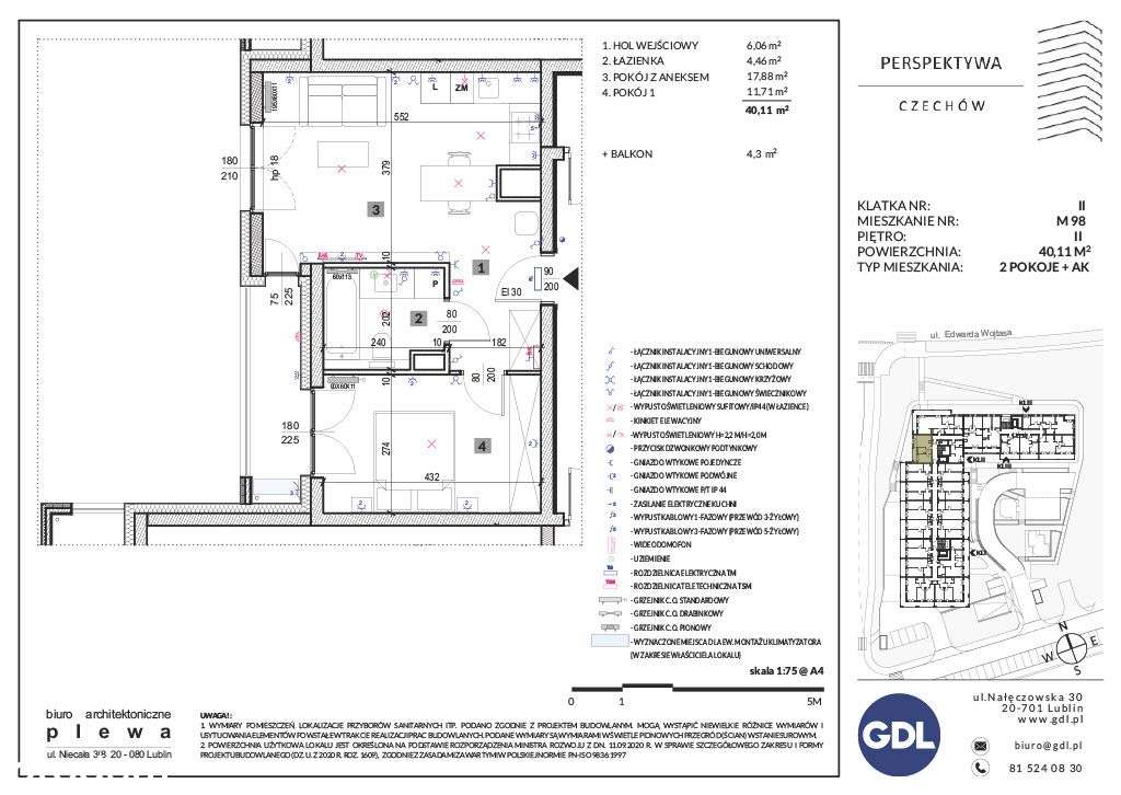 Perspektywa Czechów ul. Wojtasa/40 m2 - 2-pokoje - Pełny obrazek: 3/14