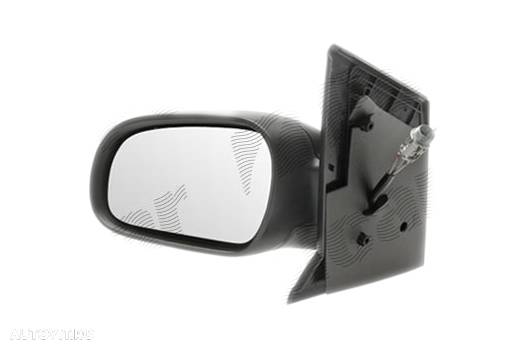 Oglinda exterioara Vw Fox (5z1), 04.2005-, stanga/dreapta, culoare sticla crom, sticla asferica, cu carcasa neagra, ajustare manuala, - 2