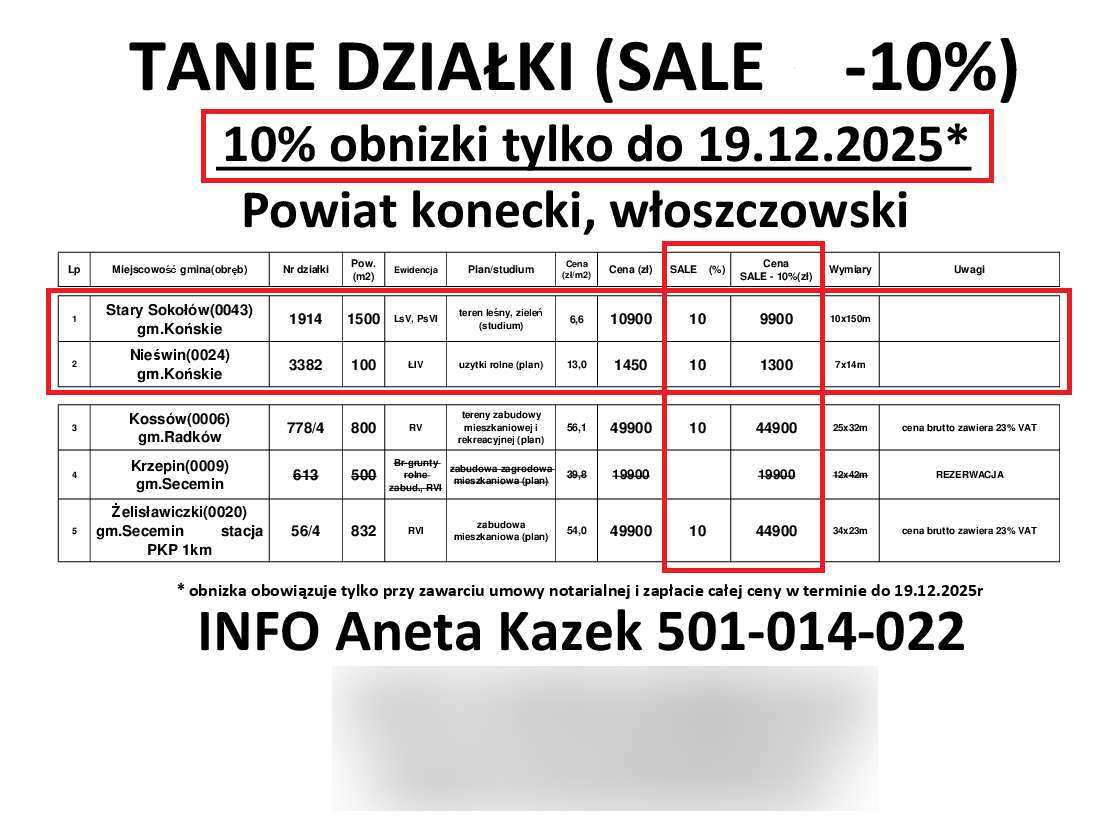 Sale -10% Najtańsza działka leśno-rolna 1500m2 tylko 9.900 zł-5