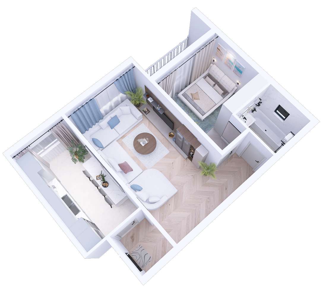 Apartament 2 camere | 56 mp | balcon | Zona Carrefour Ipotesti-8