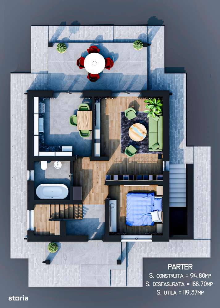 VILĂ NOUĂ Sp+P+1E cu 5 CAMERE în sat MIROSLAVA - Imagine principală: 4/10