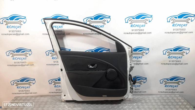 PORTA PORTAS FRENTE FRONTAL ESQUERDA RENAULT MEGANE III 3 MK3 801016886R FECHO ELEVADOR MOTOR PUXADOR VIDRO RETROVISOR RETROVISORES - 5