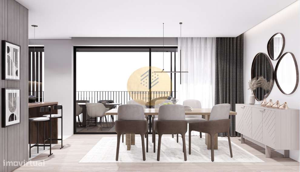 Apartamento T2 com varanda, garagem, Gaia-5