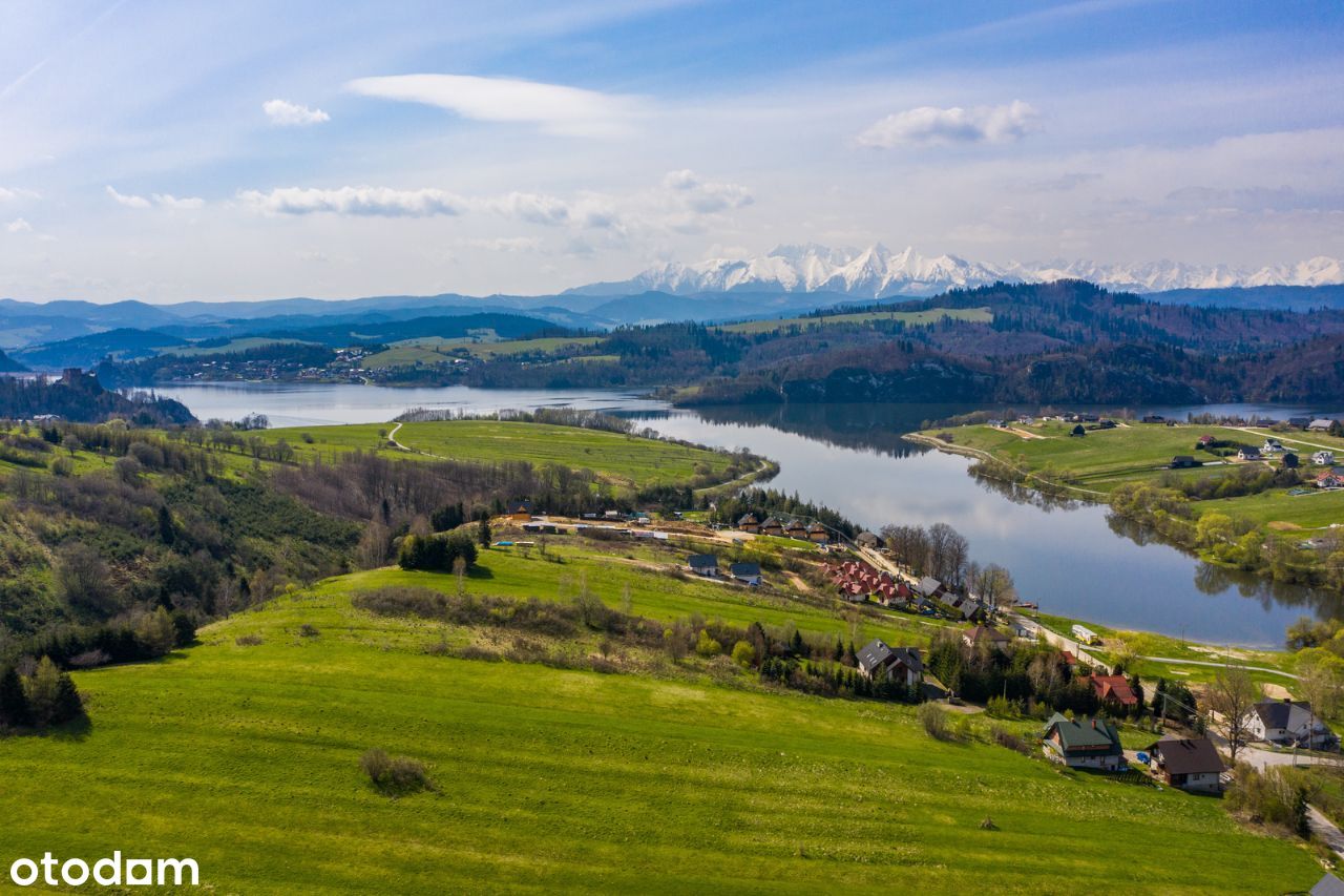 Działka nad J.Czorsztyńskim z widokiem na Tatry