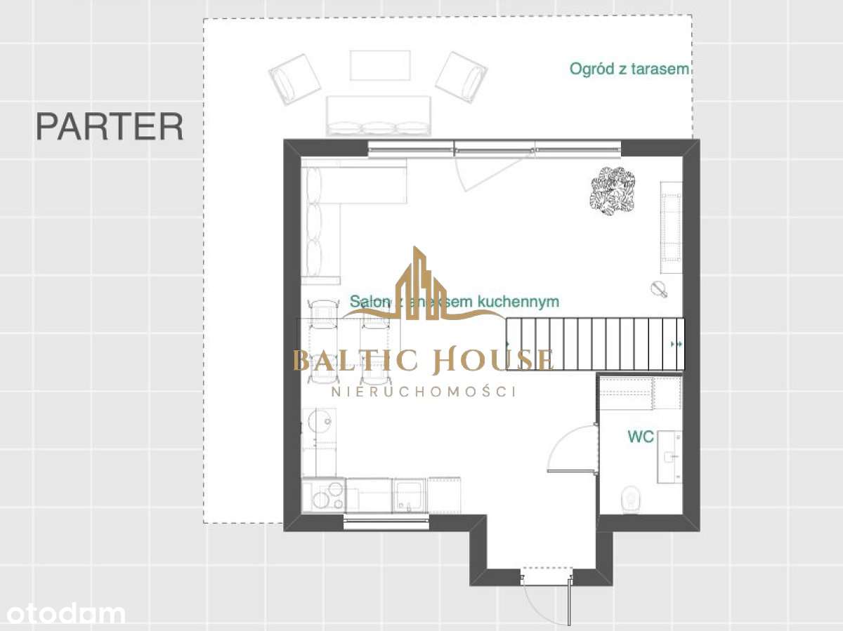 Dom Bliźniak 4 Pokoje Ogród Taras Wyposażony Reda-14