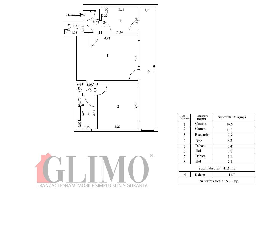 Apartament, 2 camere, la M-uri, langa Palatul Justitiei, strada Cosbuc-7
