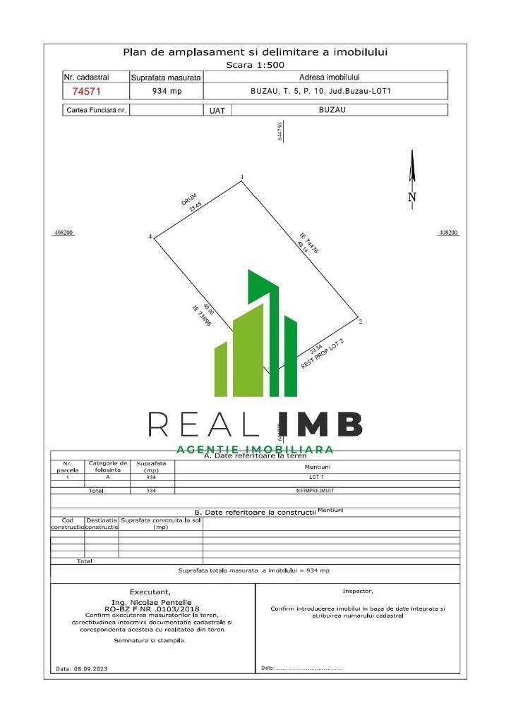 Teren intravilan/ Brosteni /Plata in 2 rate !!