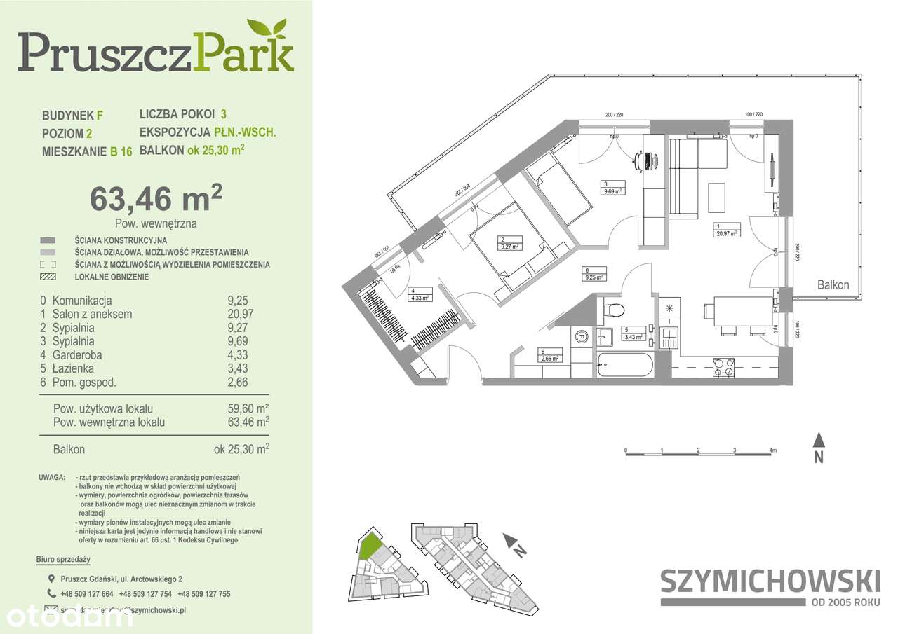 Pruszcz Park F - F.B.16 | mieszkanie 63,46 m² - Pełny obrazek: 2/10