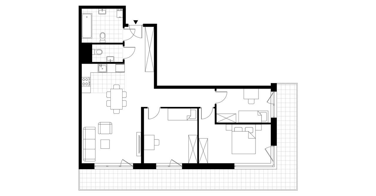 4-pokojowe mieszkanie 86m2 + balkon Bezpośrednio - Pełny obrazek: 3/8