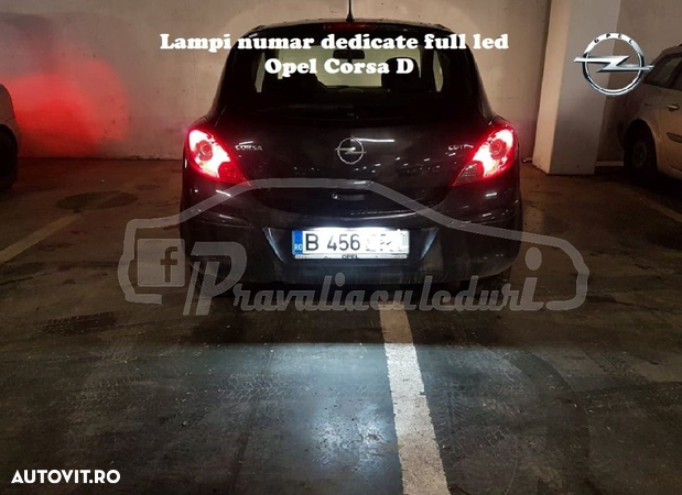 Lampi numar dedicate full led leduri Opel Astra Insignia Corsa - 2