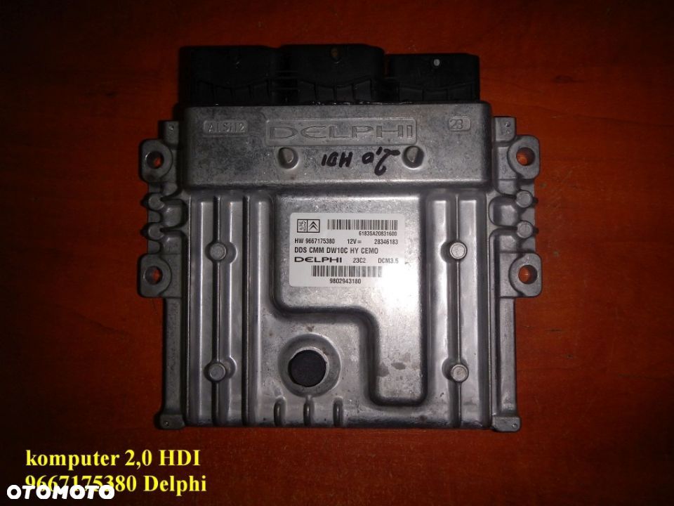 KOMPUTER ECU 9667175380 PEUGEOT 2,0 HDI 9802943180 - 1