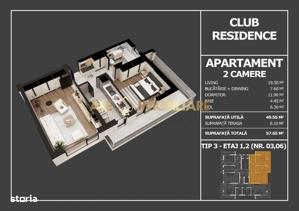 2 Camere de vanzare | Berceni | 0% Comision | Centrala | Parcare | Box
