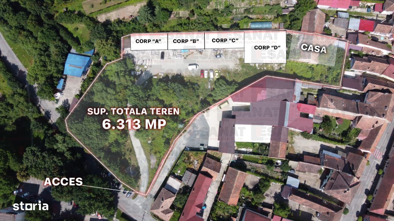 Ocazie: Teren + Hale + Casa, Centrul Cisnadiei, 6313 mp. |VIDEO