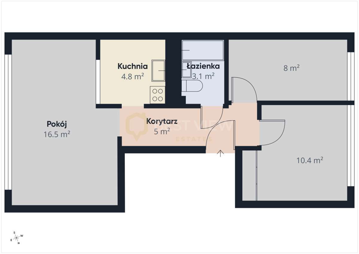 3 pokoje | 47,5 m2 | Dwustronne | Metro | Bielany-17