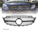 GRELHA DIANTEIRA PARA MERCEDES CLASSE E W213 17-20 AMG LOOK DIAMOND PRETO - 1