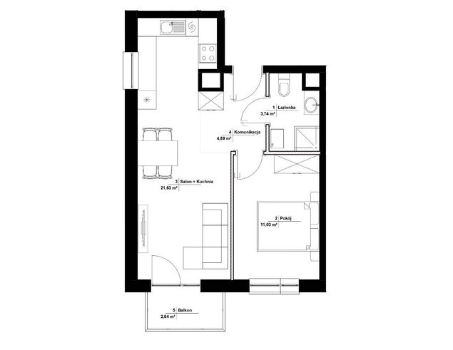 2pokojowe | 41 m2 | 1 piętro | PODZIELONA PŁATNOŚĆ