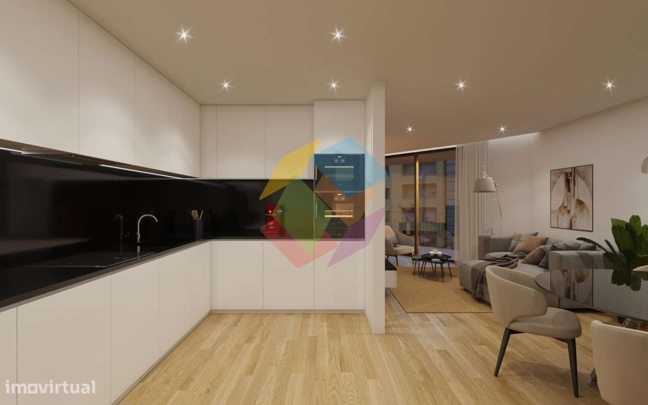 Apartamento T1 - Em Construção - Centro de Stª. Maria de Lamas - Grande imagem: 4/15