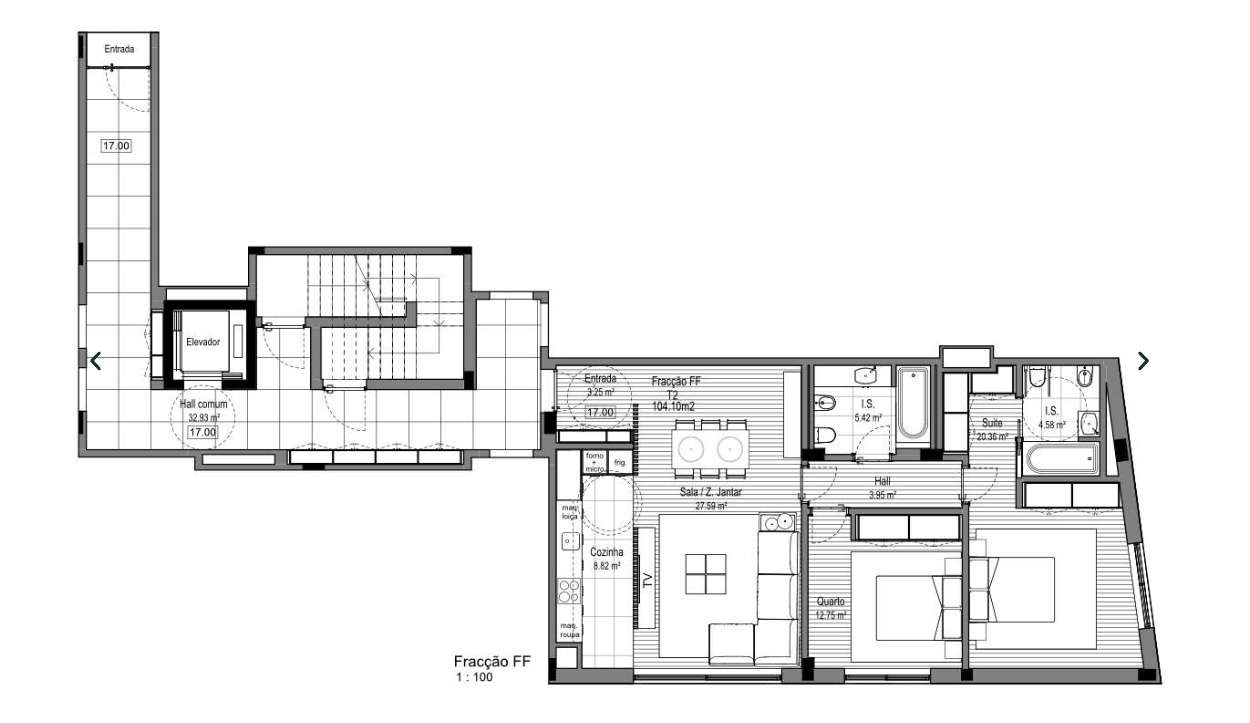 Apartamento T2 Sul/Poente 104m2 úteis + lugar de garagem Espinho-7