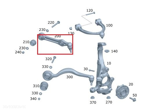 MERCEDES W213 Wachacz przedni sprezysty 4matic - 2