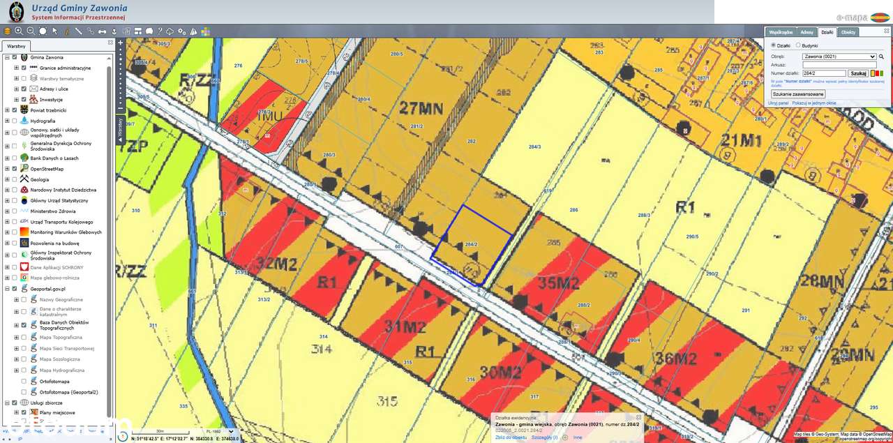 Działka, 1 000 m², Zawonia-6