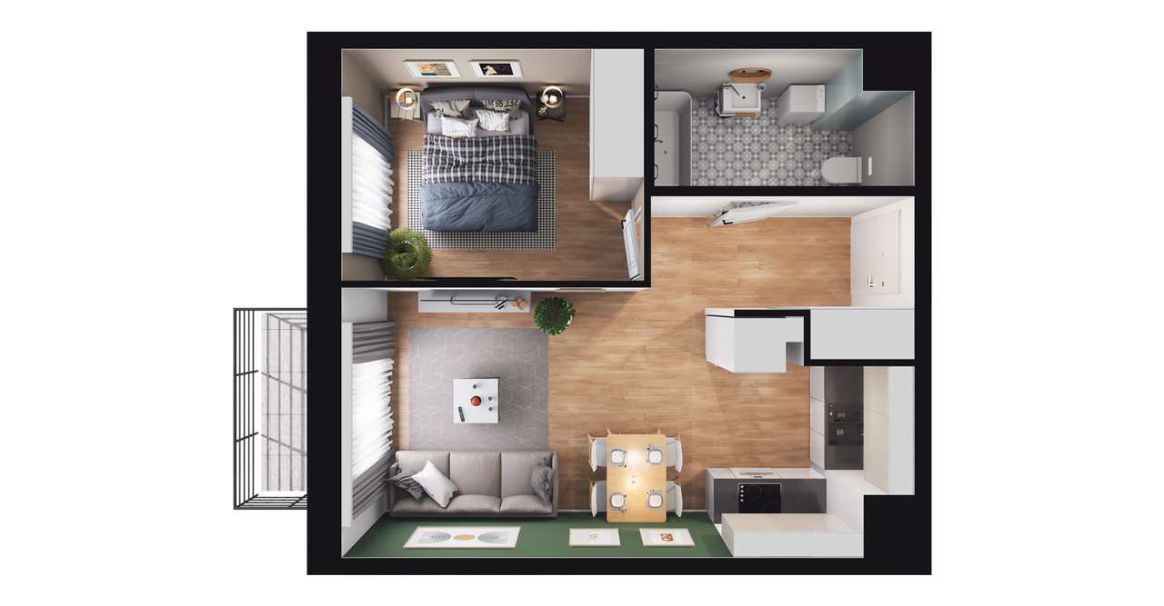 Sedina | apartament 2-pok. | B3.3.1 - Pełny obrazek: 3/9